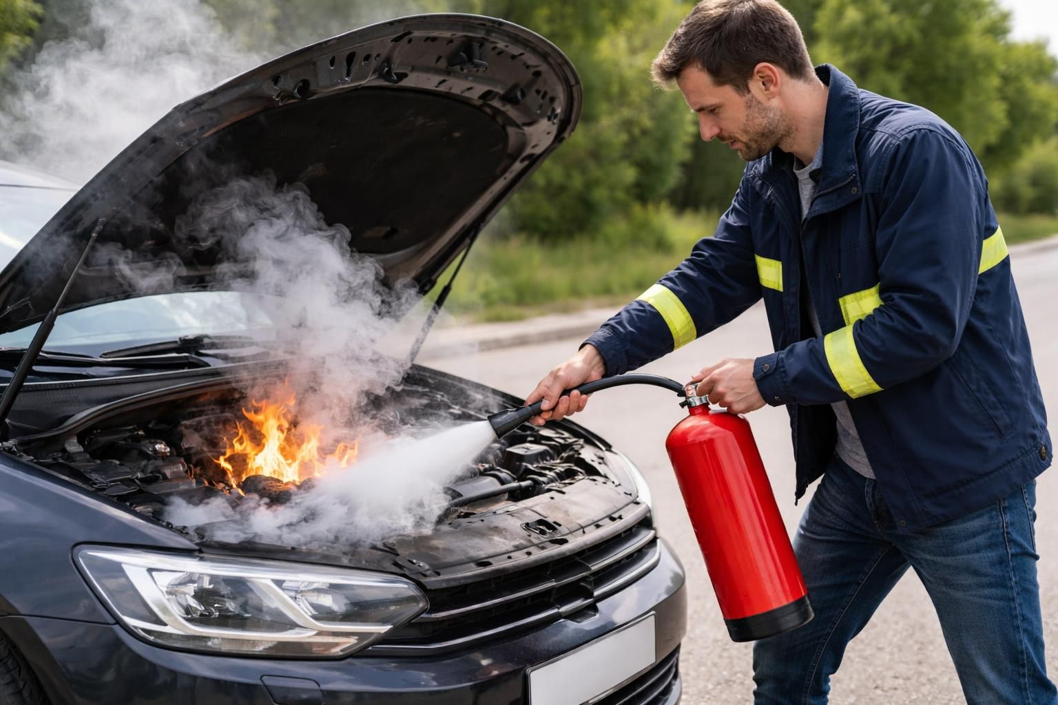 apprenez à utiliser efficacement un extincteur de voiture en situation d'urgence pour assurer votre sécurité et protéger votre véhicule rapidement.