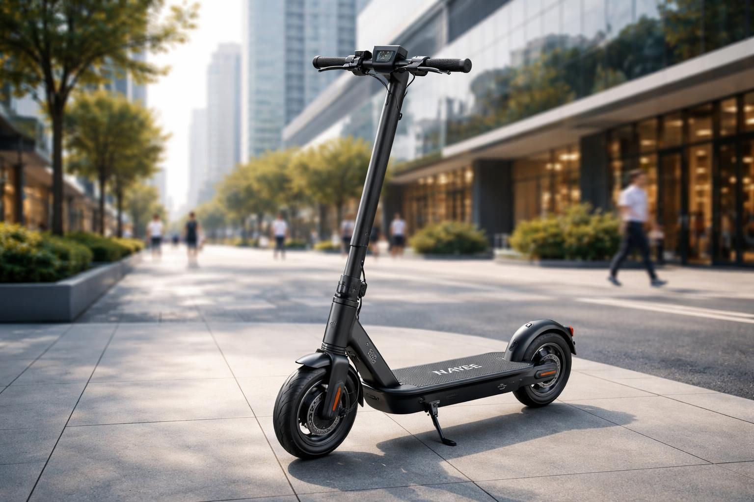 découvrez la trottinette électrique noire nav-v40 de navee, alliant style et performance pour un transport urbain pratique et écologique.