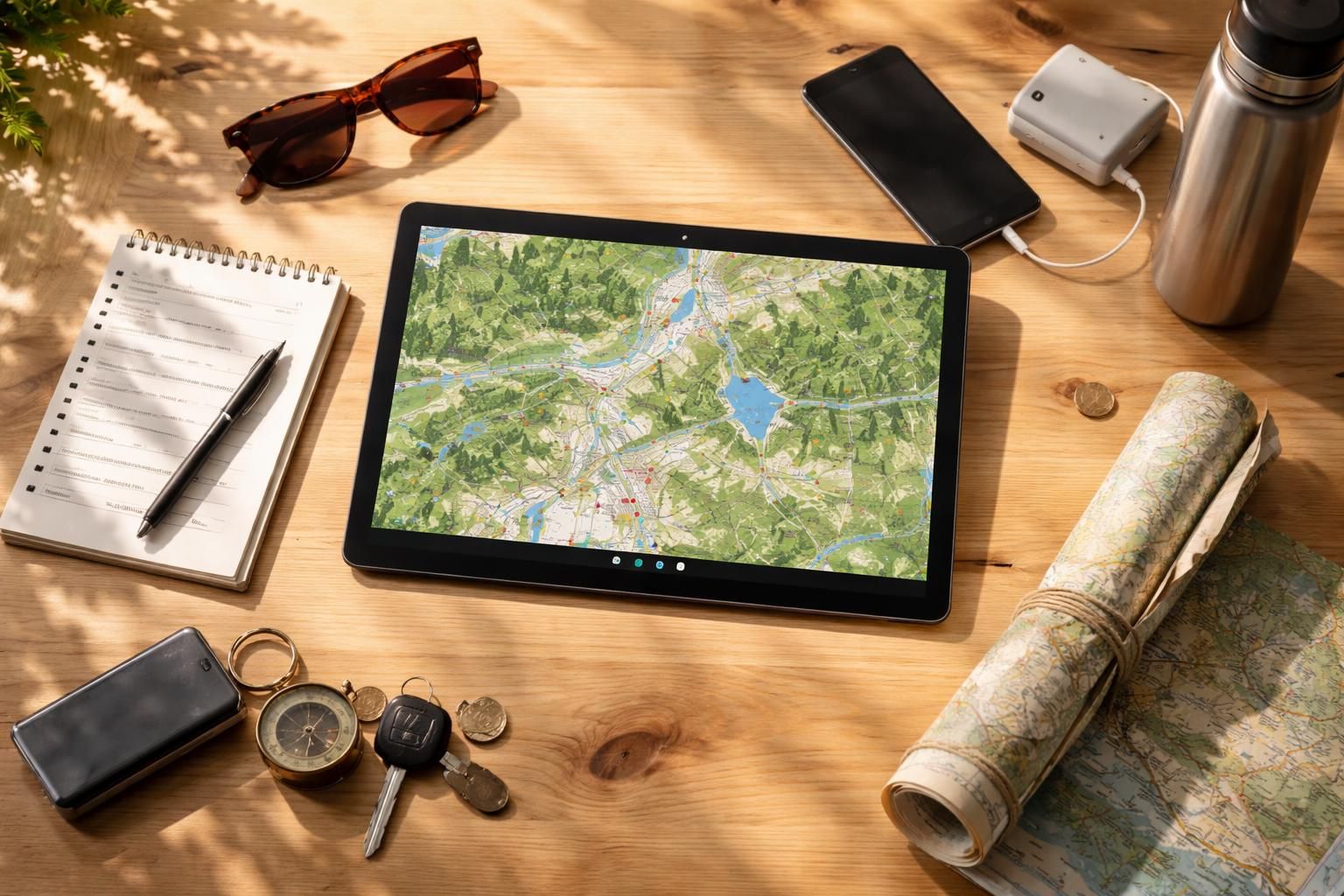 découvrez comment préparer votre road trip avec des cartes hors ligne sur tablette windows et une check-list complète pour ne rien oublier.