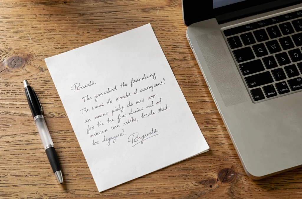 Lettre de résiliation d'assurance auto posée sur un bureau avec un stylo
